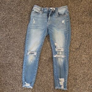 Distressed Light Blue Women's Jeans